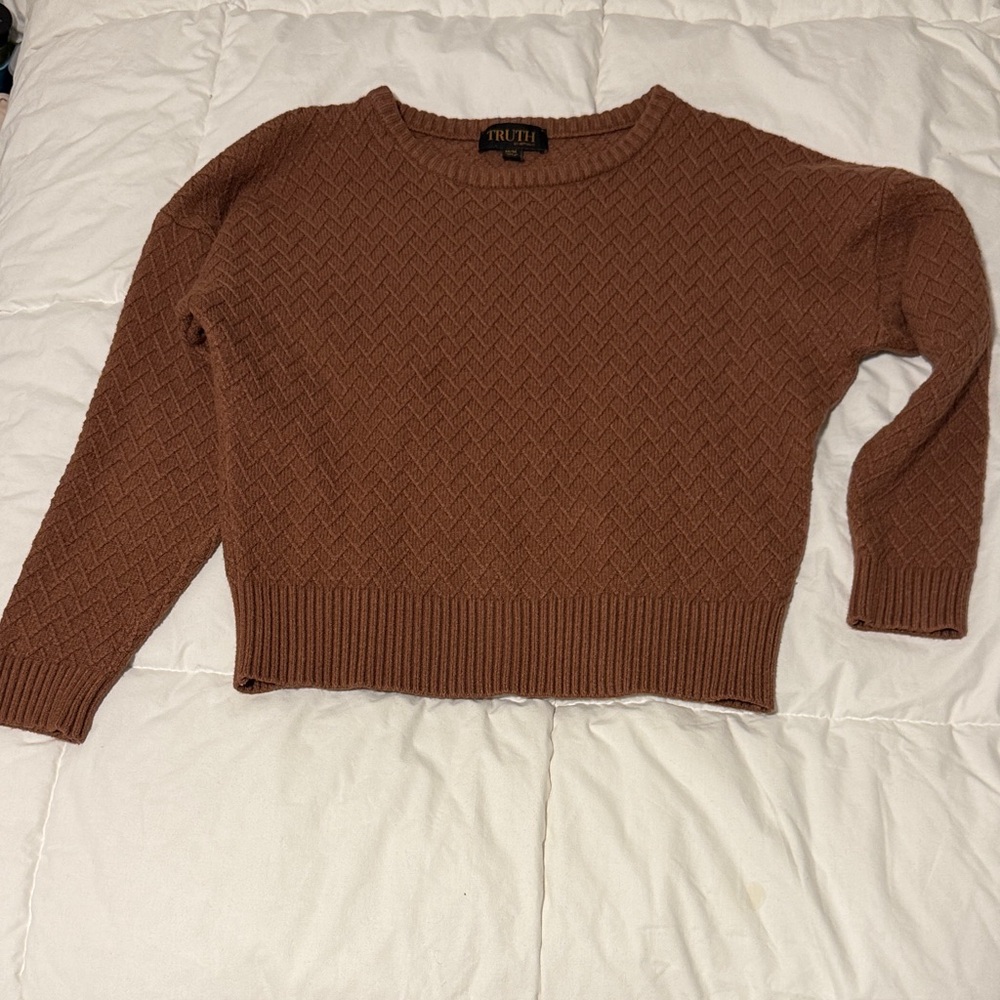 Truth Women's Classic Brown Crew Neck Sweater